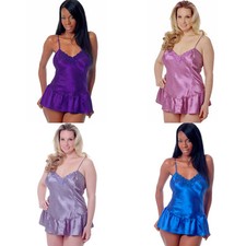 Plus Size Lingerie Camidoll Set Size 1X 2X or 3X Charmeuse VX Intimates 5231X