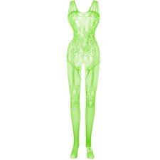 Suspender Body Stocking Bodysuit Fishnet Babydoll Sleepwear Lingerie Thigh-Highs