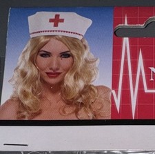 WHITE NURSE HAT COSTUME HAT CAP DOCTOR HOSPITAL