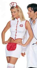 Sexy Nurse Leg Avenue Costume WITH Headband (Naughty Nurse), Size M/L, BRAND NEW