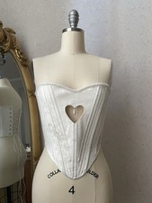 Ready to Ship Corset Victorian Jacquard Corset For Women Ivory Corset Vintage