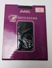 Vtg NEW Fredericks Of Hollywood All-In-One Suspender Body Stocking Black Small