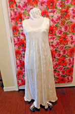 Vintage Flo Weinberg Originals Ivory Jacquard Lingerie Gown Size M -Original Tag
