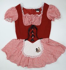 Vintage 90s Charades Red Riding Hood Adult XL Sexy Corset Dress Costume EUC