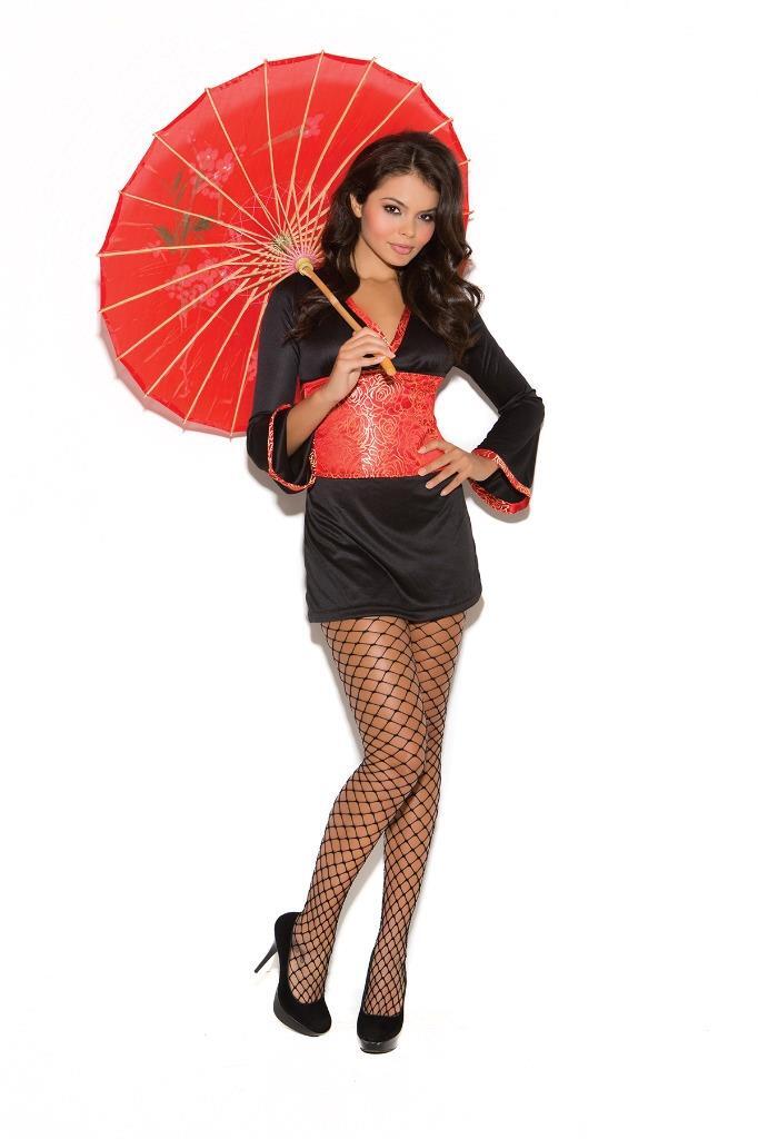 Plus Size Japanese Geisha Doll Costume, Silky and Sexy