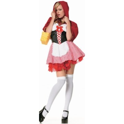 Little Red Riding Hood costume worn by blond girl.